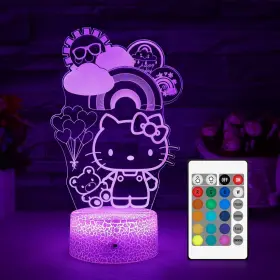 Hrj20231013 Brand Honrg Kitty Night Light For Kids Lamp Girl Room Decor With Remote &