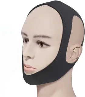 Zlai-x1 Brand Mfanblas Anti-snore Chin Strap - Snoring Solution Breathable Cpap For L