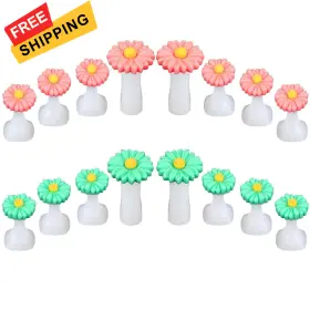 639811 Brand Qianyu 16 Pcs Silicone Daisy Toe Separators For Women Men Straightening Green Red
