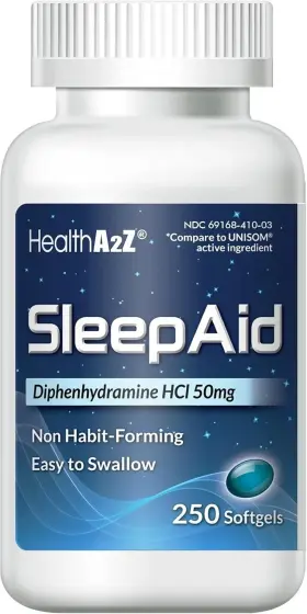 44563214 Branded Sleep Aid Diphenhydramine Hcl 50mg 250 Softgels Supports Deeper Restful
