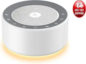 7colour Branded 730637295318 Nursery White Noise Sound Machine With Lamp Mood Lighting Night