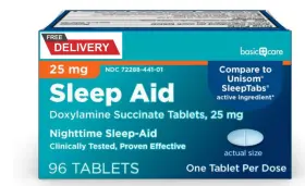 963265146 Branded Care Nighttime Sleep Aid Tablets For Adults Doxylamine Succinate 2