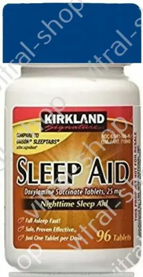 Lepae1457 Branded Kirkland Signature Sleep Aid Doxylamine Succinate 96 Tablets Fast Delivery