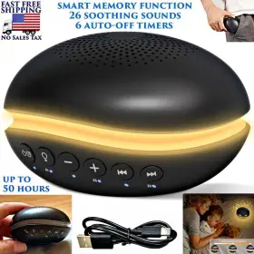 Prns-26-b Branded Sleep Sound White Noise Machine Night Light Adjustable Soothing Sounds Timer New