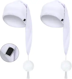 Branded01 445048693655 2 Pcs Men Silk Night Sleeping Cap Adjustable Drawstring With