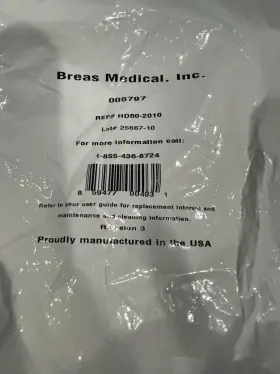 Hd60-2010 Breas Medicall Medical Durable Cpap Tubing 3 Foot Hose Sealed