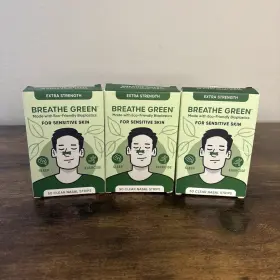Breathe Green 860011550105 3 Boxes-breathe Extra Strength Clear Nasal Strips 50 Per Box 150 Total