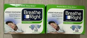 Breathe Right 022700055425 107 Breath Extra Strength Clear Strips 12/26 Open Package