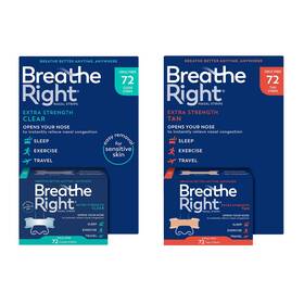 Breathe Right 100415639 Extra Strength Nasal Strips 72 - Relieves Congestion