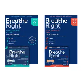 100415639 Breathe Right Extra Strength Nasal Strips 72 - Relieves Congestion