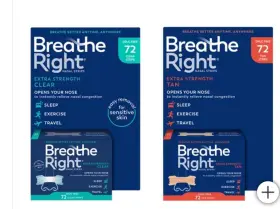 1220988 Breathe Right 1220987/1220988 Extra Strength Nasal Strips 72