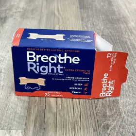 1220988 Breathe Right Extra Strength Nasal Strips - 72 Tan Exp 04/2028 Read