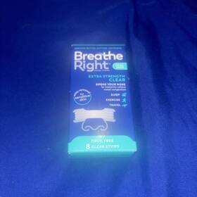 Breathe Right 1890888 1 Extra Strength Nasal Strips 8 Ct Eaclear/exp 2029/sensitive Skin