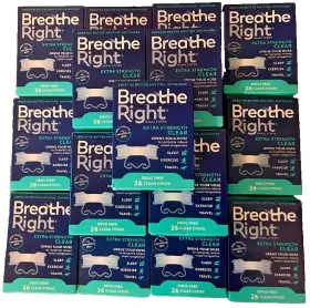 485862 Breathe Right 390 Nasal Strips Extra Strength Clear Sensitive Skin 15 X 26 Ct