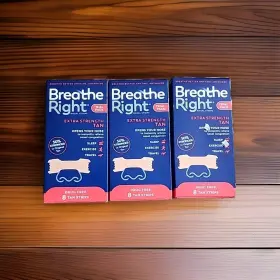 75456072 Breathe Right 3 Pack Nasal Strips Extra Strength Tan Exp11/30/2028