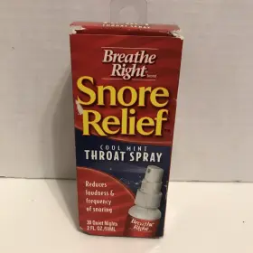 Breathe Right 757145003327 Snore Relief Cool Mint Throat Spray Rare And Discontinued 2 Fl Oz
