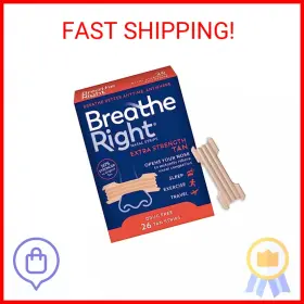 Breathe Right 757145102556 Nasal Strips Extra Strength Tan Help Stop Snoring