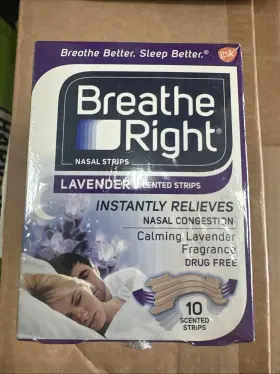 Breathe Right 757145102730 6 Boxes Lavender Nasal Strips -10 Pieces