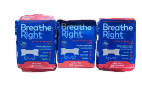 Breathe Right 810071800023 Three 3 Packs X/s Nasal Strips Tan 26ct - Total 78