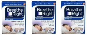 Breathe Right 810071800078 Tan Large Nasal Strips 30ct 3 Pack