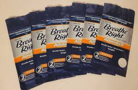 Breathe Right Advanced 100556xa Nos Lot Of 6 Trial Size 12 Strips Nasal Clear