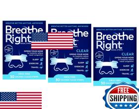 Breathe Right B00gvgw0fa Nasal Strips Small/medium Clear 30 Count - 3 Pack
