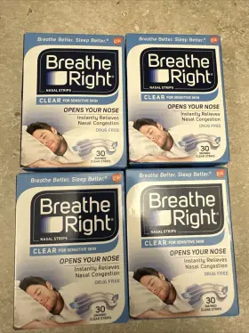 Breathe Right Glaxosmithkline 757145002429 Clear Nasal Strips Small/medium - Pack Of 4 120 Ct
