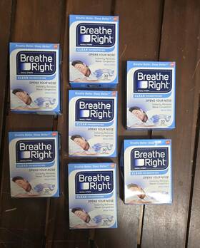 Breathe Right Ppax1203130 7 Boxes Clear Nasal Strips For Sensitive Skin Sm/med 210