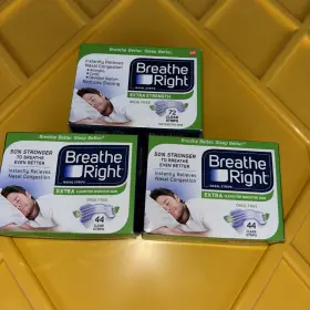 S614473 Breathe Right New 2 X 44 Ct And 1 72 Extra Strength Nasal Strips Clear