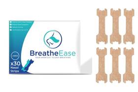 Breatheease 065015290629 Nasal Strips 30 Pieces Natural Breathing Aid For Easier Airflow Comfort