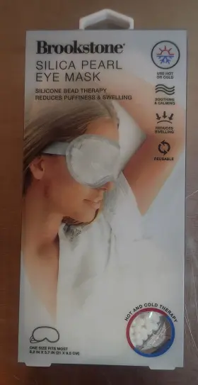 Brookstone 191205442600 Hot And Cold Therapy Silica Eye Mask For Stress Relief Reduce Puffy