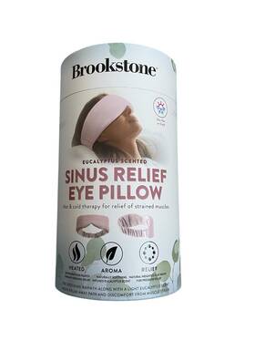 Brookstone 197960066969 Eucalyptus Scented Sinus Relief Eye Pillow New In Box