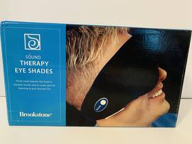 Brookstone 400002882176 Sound Therapy Soothing Eye Shades New 5 Built-in Sounds Open Box