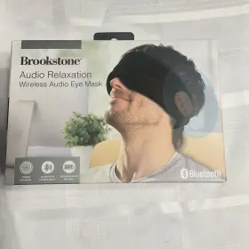 Brookstone 680079014247 Wireless Bluetooth Audio Relaxation Eye Mask - New Sealed In Box