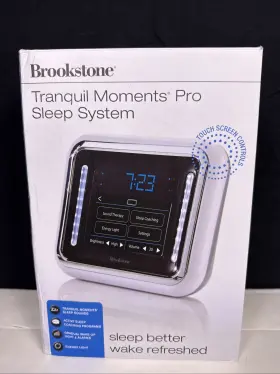 Brookstone 883594047909 Tranquil Moments Pro Sleep System Alarm Clock Sound Machine