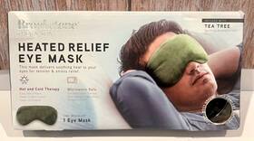 Brookstone Wl1364-gna Hot And Cold Therapy Heated Eye Mask For Stress Relief Tea Tree Scent