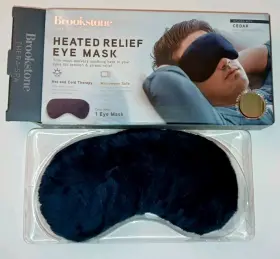 Wl1364-nva Brookstone Hot And Cold Therapy Heated Eye Mask For Stress Relief Cedar Scent