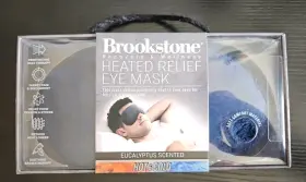 Wl2080-gya Brookstone Heated Relief Eye Mask Blue Hot And Cold Therapy Eucalyptus Scent New