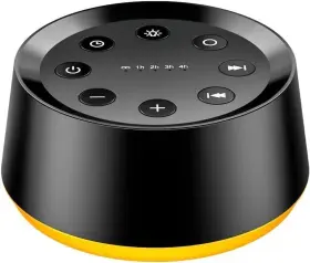 Brownnoise 744759138095 White Noise Machine With 30 Soothing Sounds 12 Colors Night Black