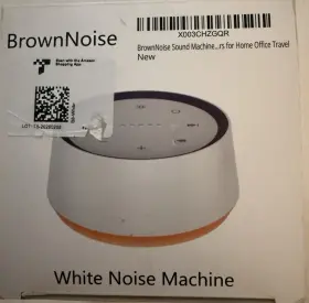 T8t9t10 Brownnoise White Noise Machine White/orange Sound Therapy Mpn