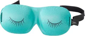 5824 Bucky Ultralight Comfortable Contoured Travel And Sleep Eye Mask Aqua Eyelash