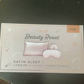 Cala 616513691453 Beauty Reset 3 Pc Satin Sleep Set Pillow Case Eyemask And Scrunchie Pink