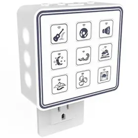 Calm Me 008679500043 Plug In White Noise Sound Machine With Adjustable Kids Night Light For Sleepi