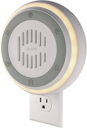 Calm Me 313094160155 Wall Plug In White Noise Sound Machine For Office Privacy And Canceling Whi