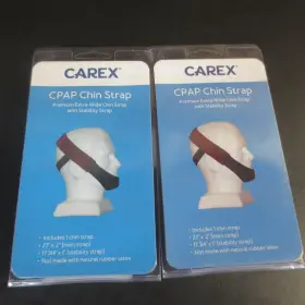 Carex 023601071323 - Premium Extra-wide Cpap Chinstrap Ruby Red 2 Pk