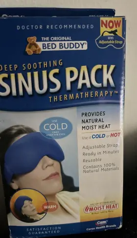 Carex 632615021080 Bed Buddy Sinus Headache Relief Mask - Heated Eye And Cold St