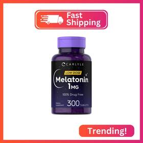 Carlyle Cl4133 Melatonin 1 Mg 300 Low Dose Tablets Drug Free Aid Vegetarian Non