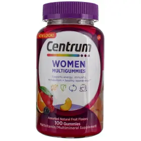 305731286342-2a Centrum 2 Pack Women Multivitamins Gummies Natural Fruit 100 Ct