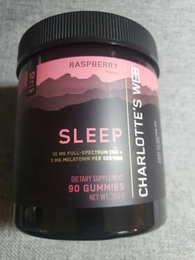 Charlottes Web 843119102964 10mg/3mg Sleep - 90 Gummies Exp. 07/2026 Raspberry