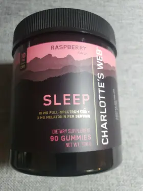 Charlottes Web 843119102964 10mg/3mg Sleep - 90 Gummies Exp. 07/2026 Raspberry